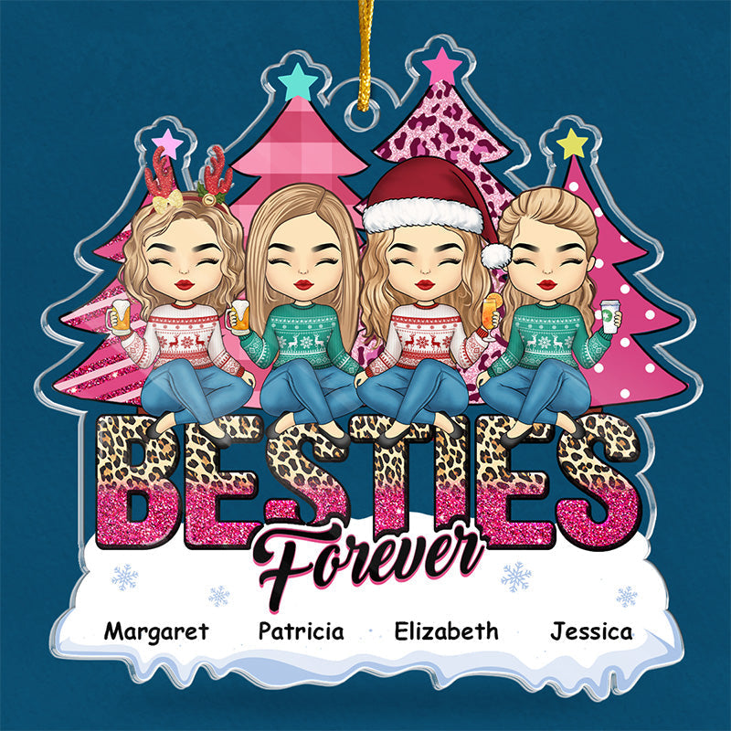 Friendship Is A Precious Gift - Bestie Personalized Custom Ornament - Acrylic Custom Shaped - Christmas Gift For Best Friends, BFF, Sisters