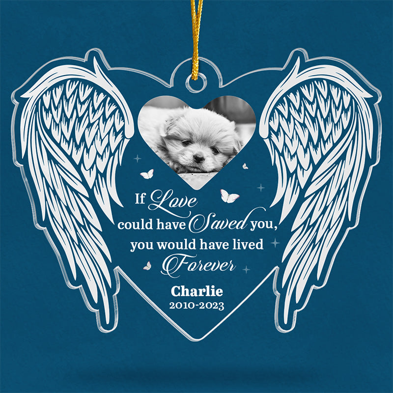 Custom Photo Our Hearts Were Not Ready - Memorial Personalized Custom Ornament - Acrylic Custom Shaped - Christmas Gift, Sympathy Gift For Pet Owners, Pet Lovers