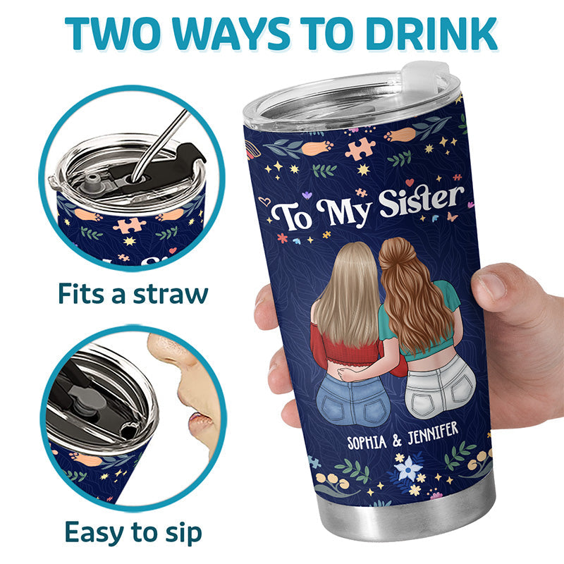 Thanks For Being An Awesome Friend - Bestie Personalized Custom Tumbler - Gift For Best Friends, BFF, Sisters