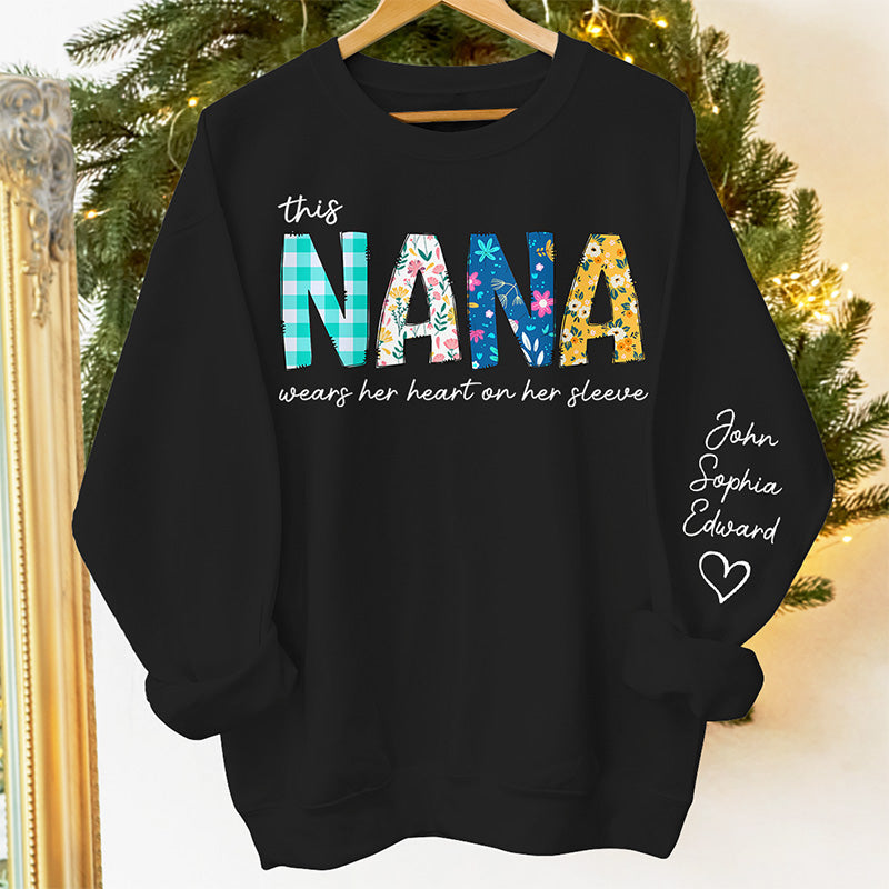 Custom Name Nana Gifts for Grandma - Personalized Sweater