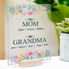 First Mom, Now Grandma - Family Personalized Custom Rectangle Shaped Acrylic Plaque - Mother's Day, Birthday Gift For Grandma