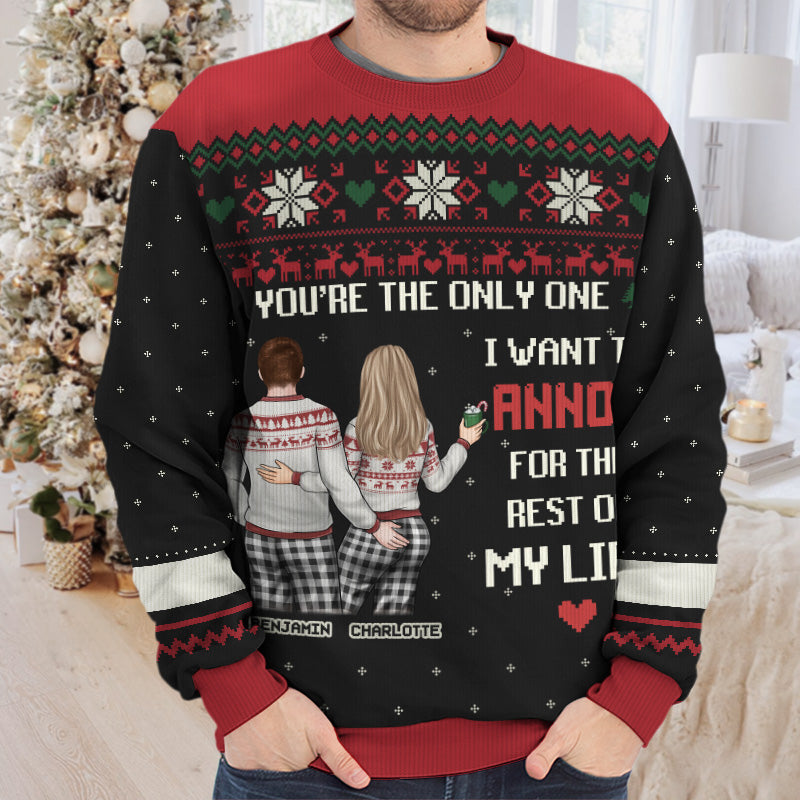 Custom Name Funny Christmas Couple Gifts - Personalized Sweatshirt