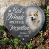 Custom Photo Best Friends Are Never Forgotten - Memorial Personalized Custom Memorial Stone - Sympathy Gift, Gift For Pet Owners, Pet Lovers