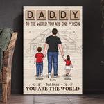 Custom Name Dad Family Gifts - Personalized Canvas