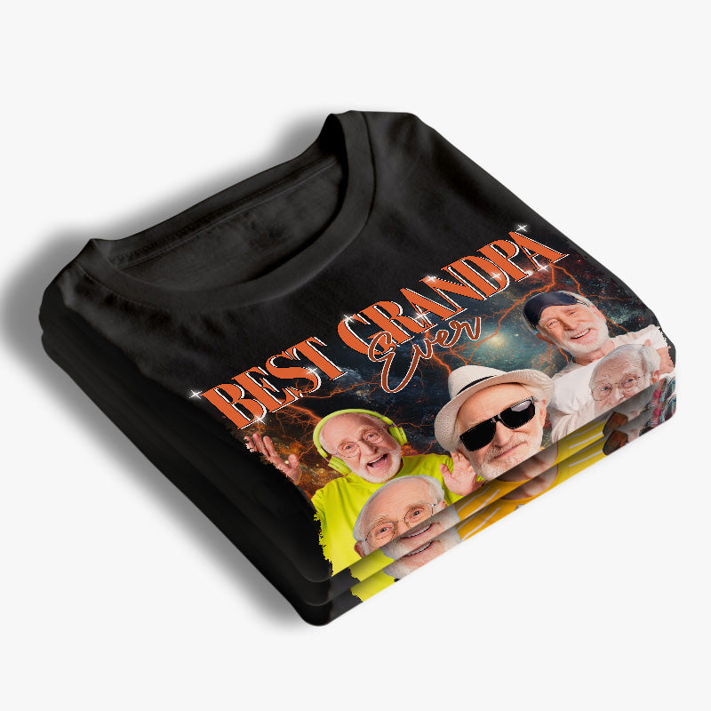 Custom Photo Best Grandpa Ever - Family Personalized Custom Unisex T-shirt, Hoodie, Sweatshirt - Gift For Grandpa