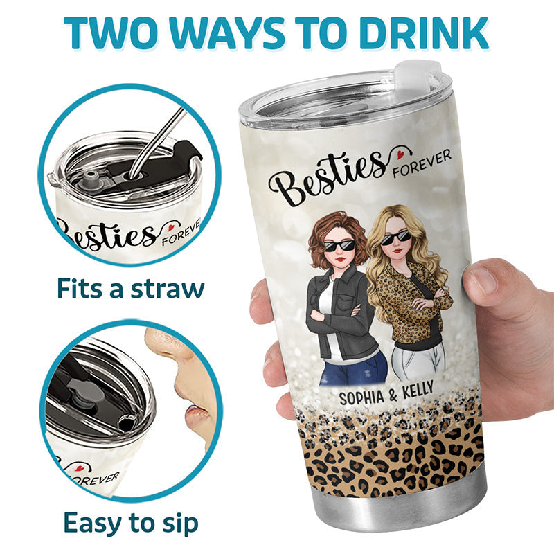 Always My Best Friend - Bestie Personalized Custom Tumbler - Christmas Gift For Best Friends, BFF, Sisters