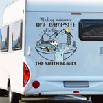 Custom Making Memories One Campsite at a Time Camping Decor - Personalized Decal