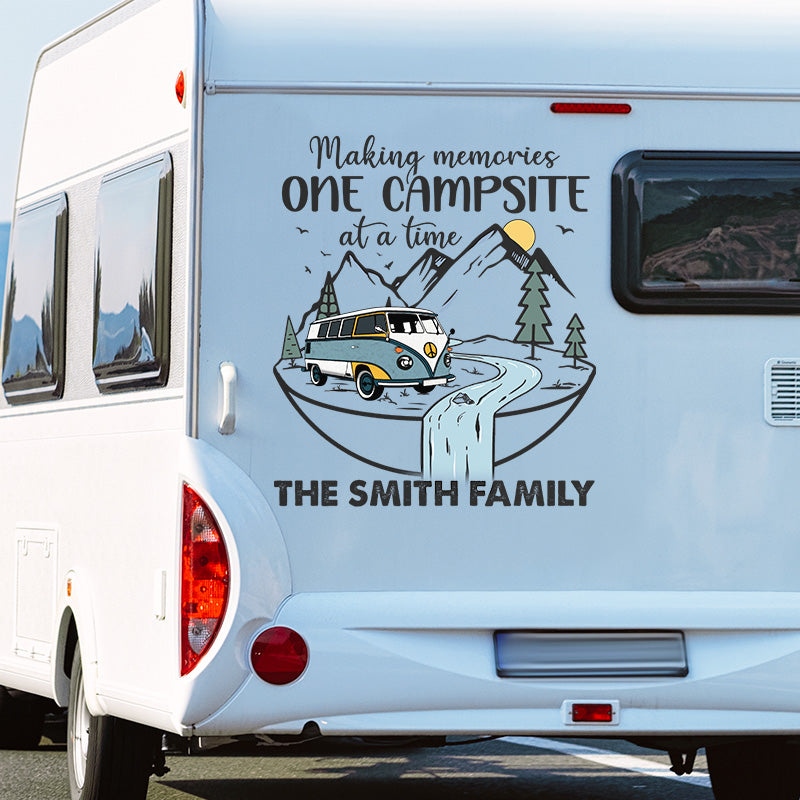 Custom Making Memories One Campsite at a Time Camping Decor - Personalized Decal