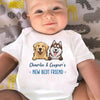 This Is Our New Best Friend - Dog & Cat Personalized Custom Baby Onesie - Baby Shower Gift, Gift For Pet Lovers, Pet Owners