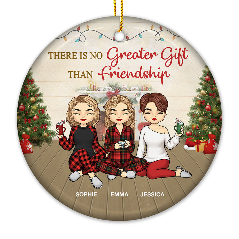 Custom Name Christmas Friendship Gifts for Women - Personalized Ceramic Ornament