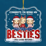 Custom Name Christmas Gifts for Besties - Personalized Ornament
