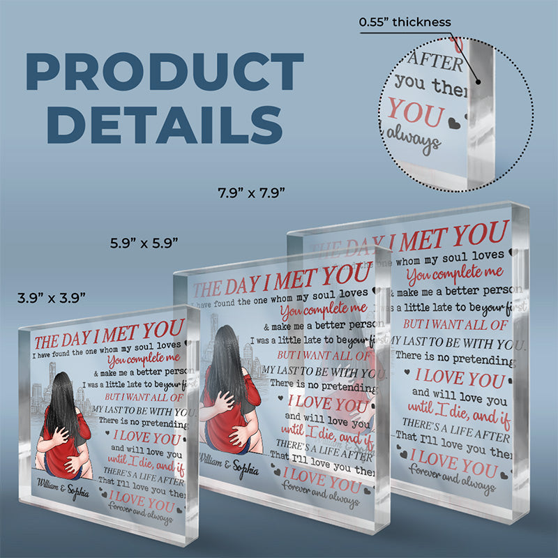 Custom Name Romantic Love Gifts for Couples - Personalized Shaped Acrylic Plaque
