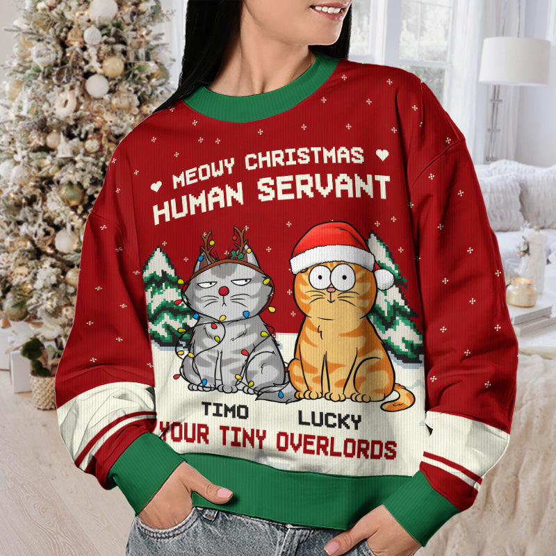 Custom Name Christmas Cat Gifts for Cat Lovers - Personalized Sweatshirt