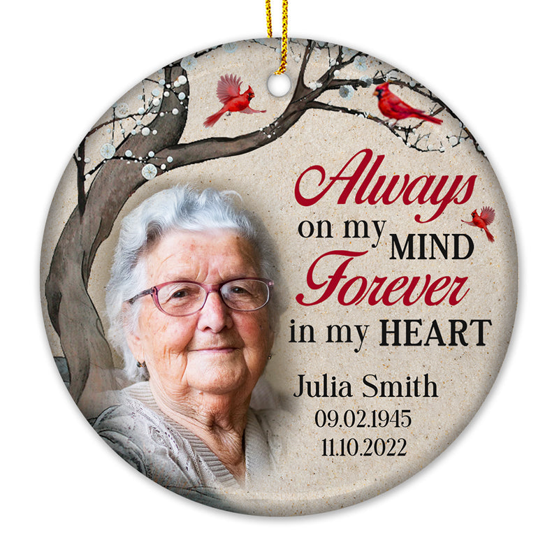 Custom Photo Memorial Christmas Gifts - Personalized Ceramic Ornament