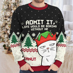 Custom Name Funny Christmas Cat Gifts - Personalized Sweatshirt