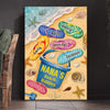 Beach Buddy - Family Personalized Custom Vertical Canvas - Birthday Gift For Grandma