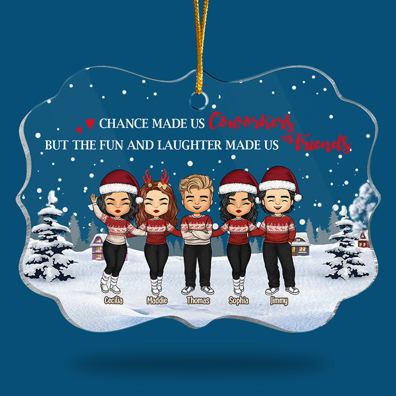 Custom Name Coworker Christmas Gifts for Friends - Personalized Ornament