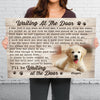 Custom Photo Waiting At The Door - Dog & Cat Personalized Custom Horizontal Canvas - Gift For Pet Owners, Pet Lovers