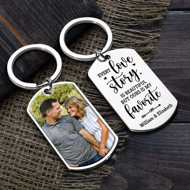 Custom Photo Couple Gifts - Personalized Keychain