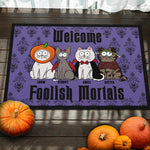 Halloween Cat Foolish Mortals Decor - Doormat