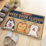 Custom Keep Door Closed Pet Home Decor - Personalized Doormat