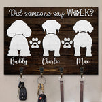 Custom Dog Name Walk Gifts for Dog Lovers - Personalized Key Holder