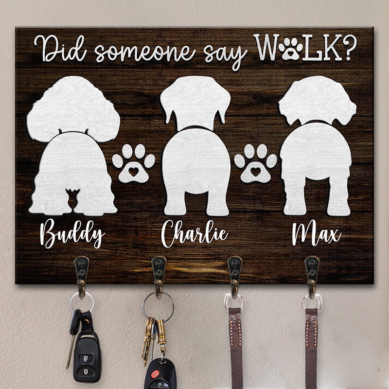 Custom Dog Name Walk Gifts for Dog Lovers - Personalized Key Holder