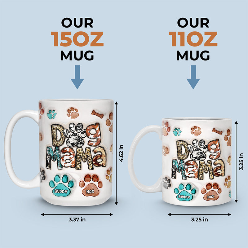Custom Name Dog Mama Gifts for Dog Lovers - Personalized Mug