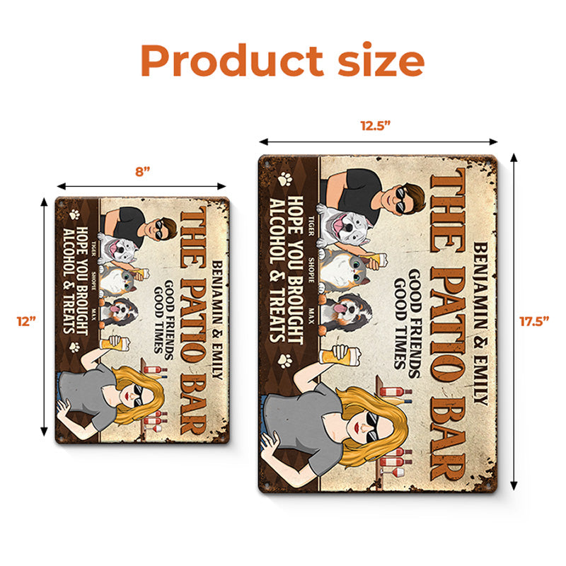 Good Friends Good Times - Dog & Cat Personalized Custom Home Decor Metal Sign - House Warming Gift For Pet Owners, Pet Lovers