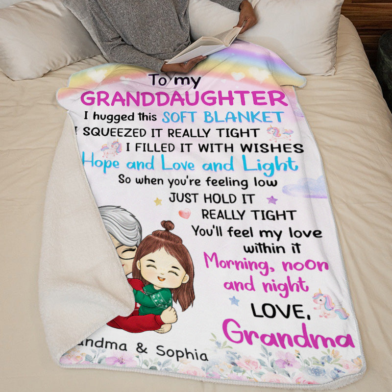 Feel My Love Within This - Family Personalized Custom Blanket - Christmas Gift From Grandma