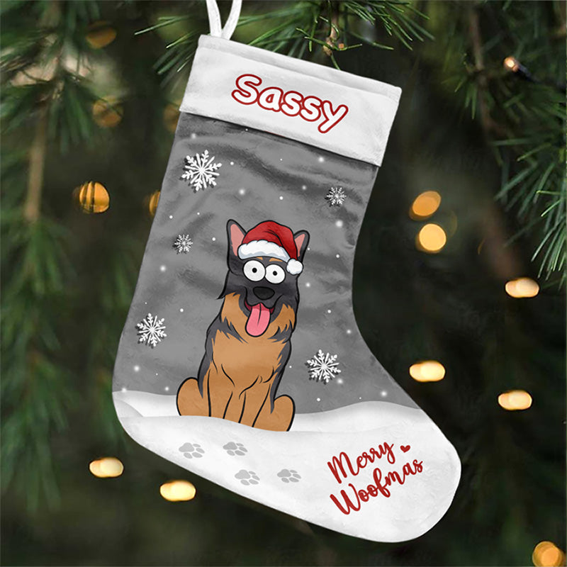 Merry Woofmas To You - Dog Personalized Custom Christmas Stocking - Christmas Gift For Pet Owners, Pet Lovers