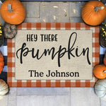 Custom Name Pumpkin Fall Decor - Personalized Doormat