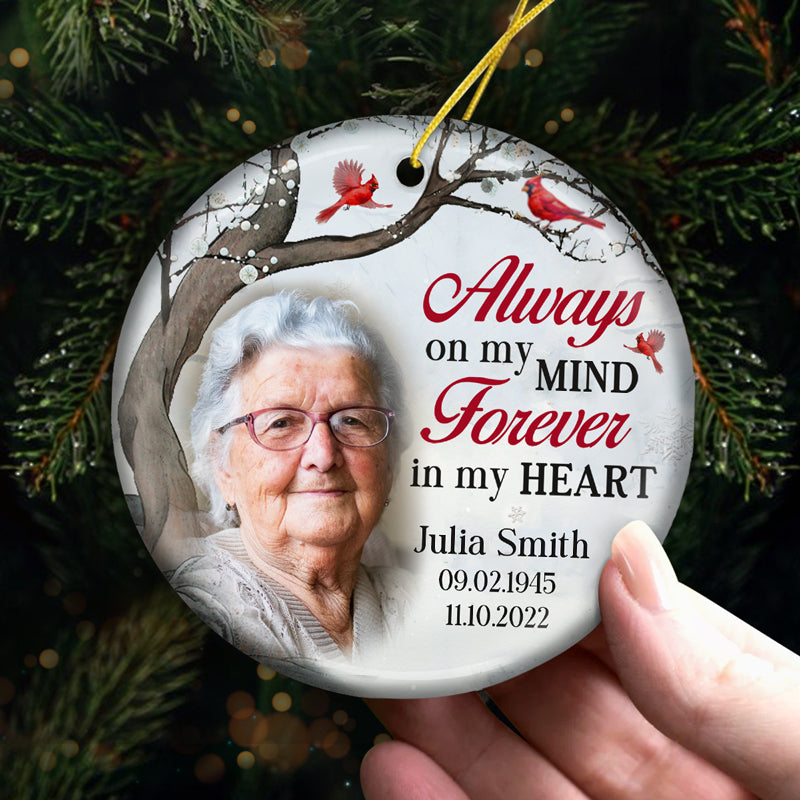 Custom Photo Memorial Christmas Gifts - Personalized Ceramic Ornament