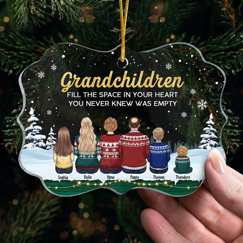 Custom Name Grandchildren Christmas Gifts for Grandparents - Personalized Ornament