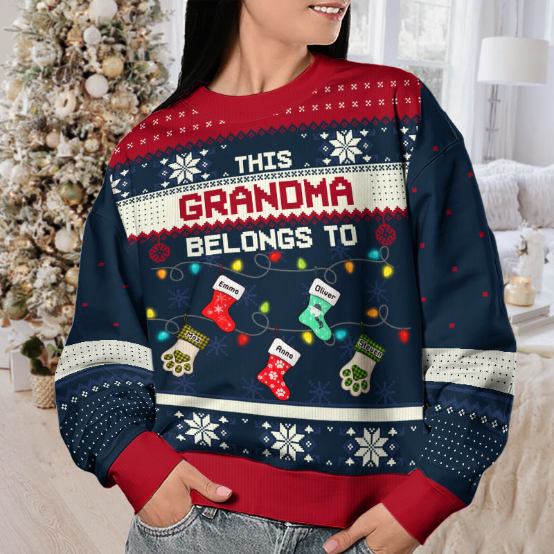 Custom Name Christmas Gifts for Grandma - Personalized Sweatshirt