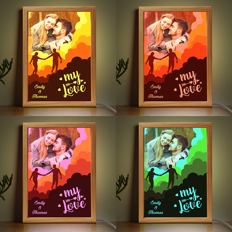 Custom Photo Couple Love Gifts - Personalized Frame Light Box
