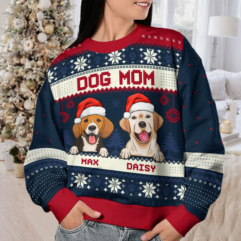Custom Name Christmas Dog Dad Gifts - Personalized Sweatshirt