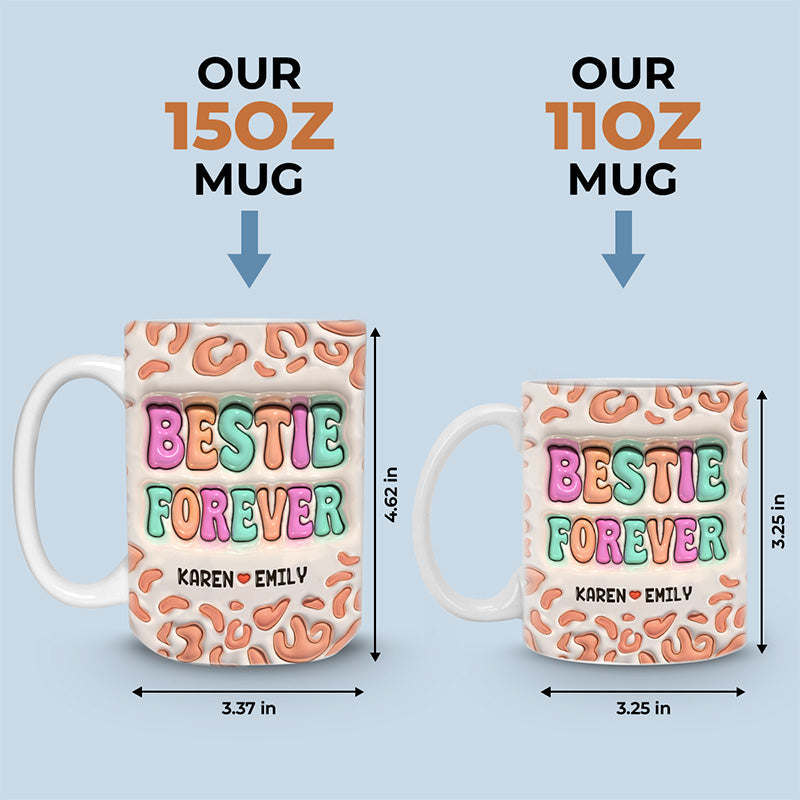 Custom Name Bestie Forever Gifts for Best Friends - Personalized Mugs