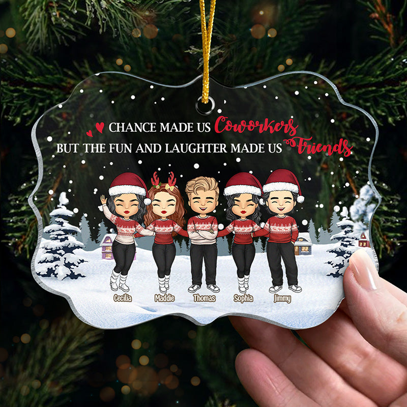 Custom Name Coworker Christmas Gifts for Friends - Personalized Ornament