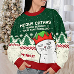 Custom Name Funny Christmas Cat Gifts - Personalized Sweatshirt