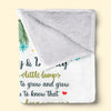 I'm Just A Little Bump - Family Personalized Custom Baby Blanket - Baby Shower Gift, First Christmas Gift, Christmas Gift For First Mom
