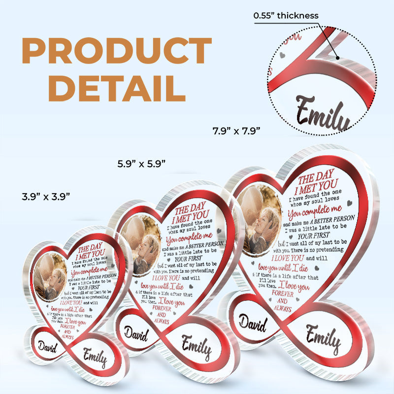 Custom Photo Forever Love Gifts for Couples - Personalized Shaped Acrylic Plaque