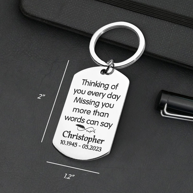 Custom Photo Memorial Keepsake - Personalized Keychain