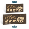Follow Papa Bear - Family Personalized Custom Rectangle Shaped Home Decor Wood Sign - House Warming Gift For Dad