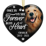 Custom Pet Photo Memorial Gifts for Dog Lovers - Personalized Ceramic Ornament