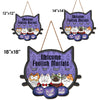 Welcome, Foolish Mortals - Cat Personalized Custom Shaped Home Decor Wood Sign - Halloween Gift For Pet Owners, Pet Lovers