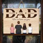 Custom Name Dad Gifts from Kids - Personalized Wood Sign