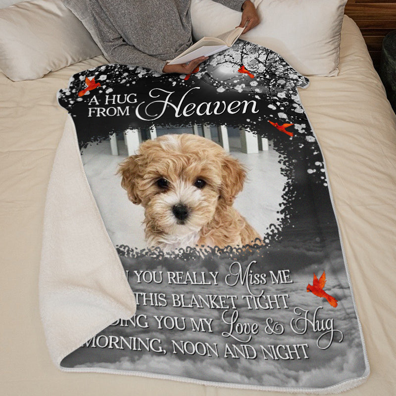 Custom Pet Photo Memorial Gifts for Dog Lovers - Personalized Blanket
