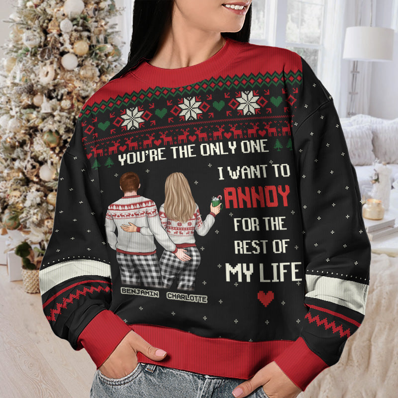 Custom Name Funny Christmas Couple Gifts - Personalized Sweatshirt
