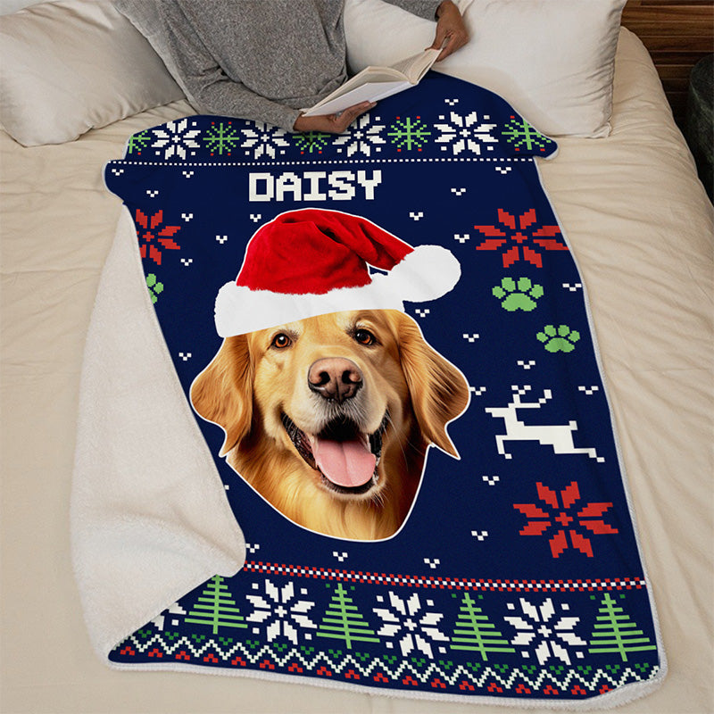 Custom Name Christmas Golden Retriever Gifts for Dog Lovers - Personalized Blanket